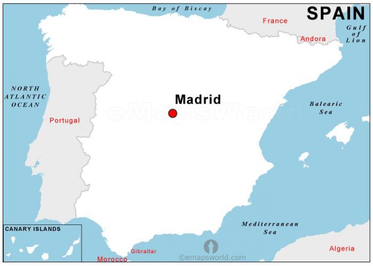 mapa hiriburua Espainia