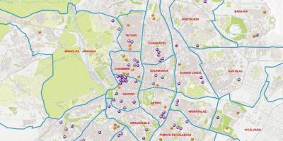 Mapa Madrilgo barrios