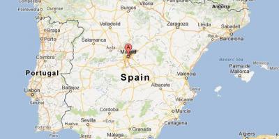 Espainiako mapa erakutsiz Madrid