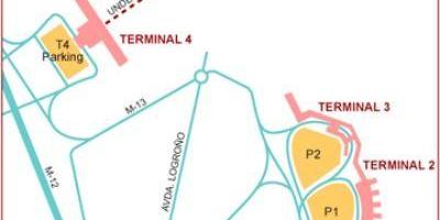 Madrilgo aireportuan terminal mapa