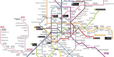 Madril Espainia metro mapa