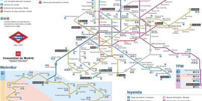 Madrilgo metro geltokia mapa