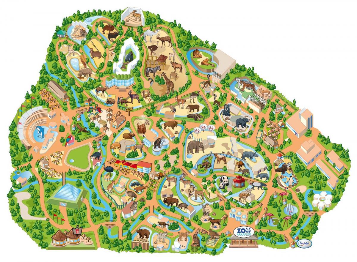 mapa Madrilgo zoo