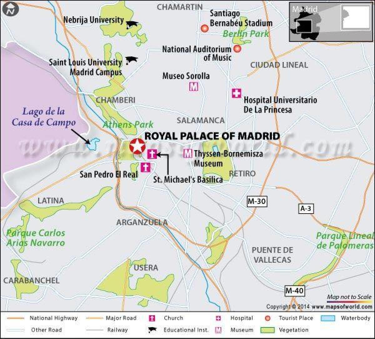 mapa real Madril kokapena