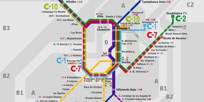 Mapa Madrilgo atocha tren geltokia